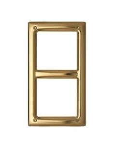 Cadre Urmet 1155/85 en PVD couleur laiton pour cadres à 2 modules